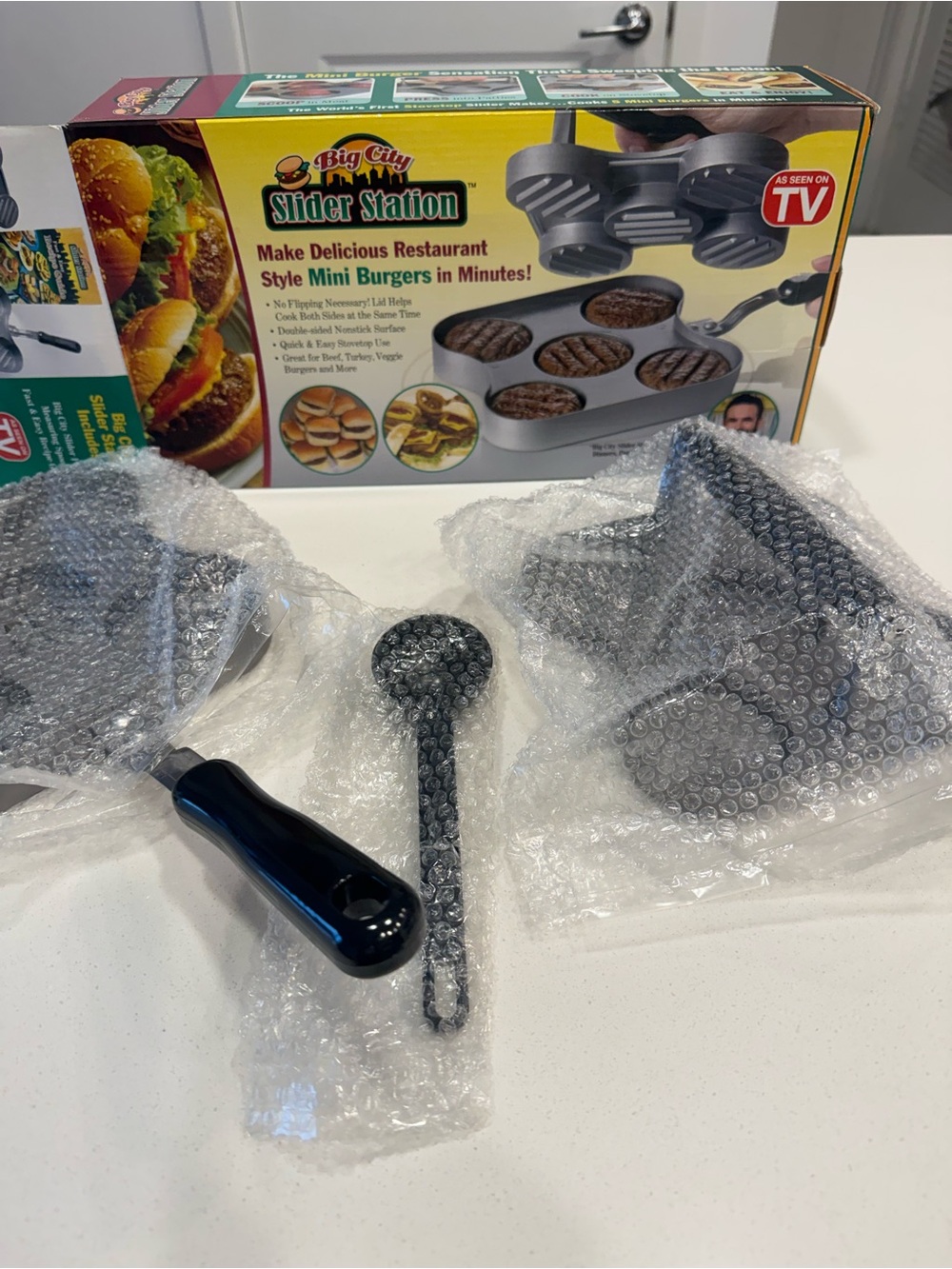 As Seen On TV Slider Station Mini Burger Maker - Black and Silver